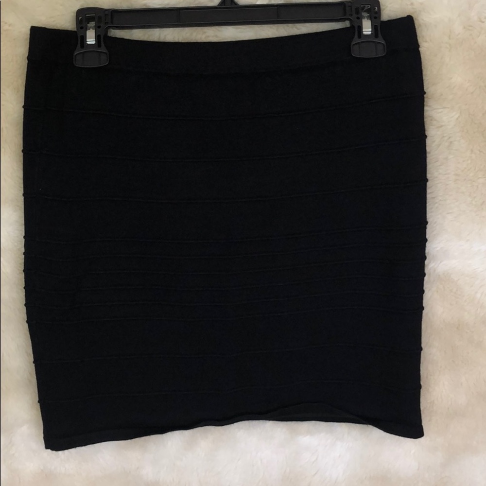 Black tight fitted tube skirt